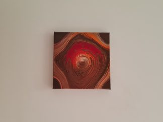'Warmth Ascending'.   Original Abstract Art on 10 inch by 10 inch Gallery Wrapped stretched canvas.