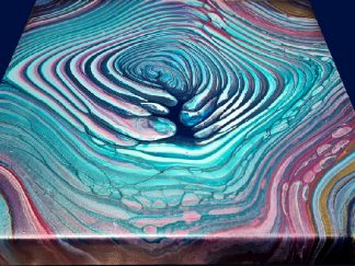 'Embrace'.   Original Abstract Art on 10 inch by 10 inch Gallery Wrapped stretched canvas.